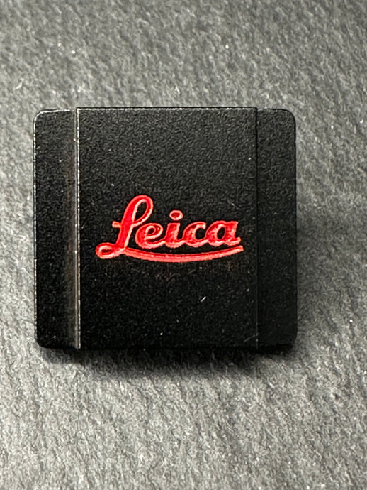 Black Red Leica Hot Shoe Cover - Hyperion Handmade Camera Straps